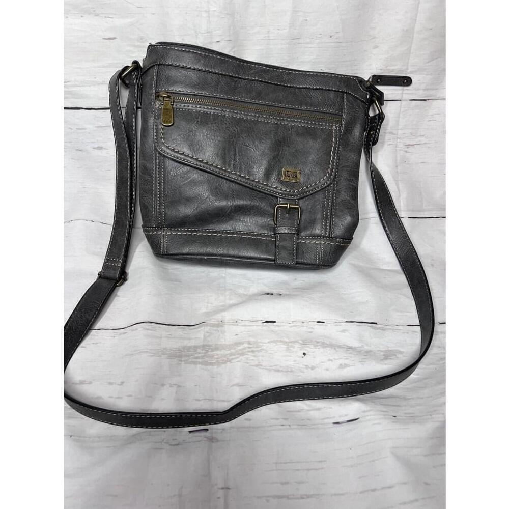 Born Concept Women's Purse Crossbody, Adjustable Strap Grey